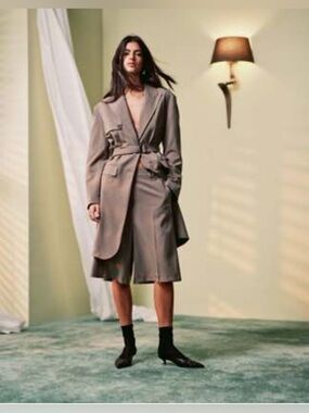 ASOS mocha blazer and short set